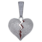 Broken Heart Iced Out Pendant