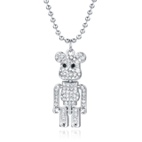 Bear Bricks Iced Out Pendant