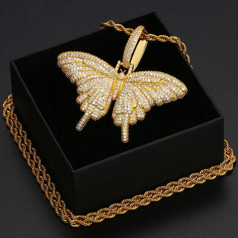 Butterfly Iced Out Pendant