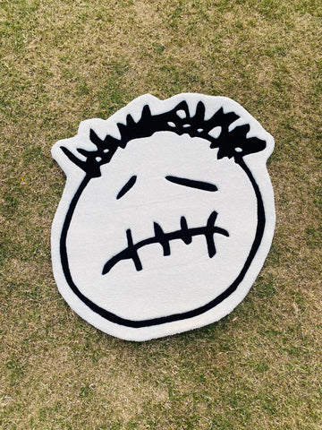 Travis Scott Logo Rug (White & Black)