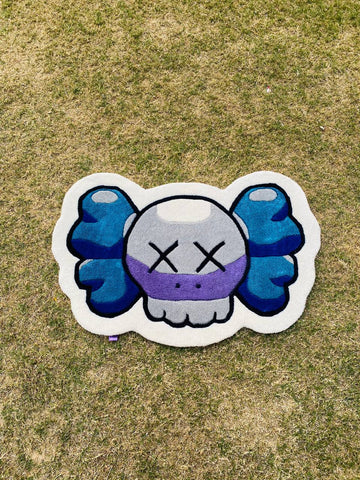 Kaws Head Rug (Blue)